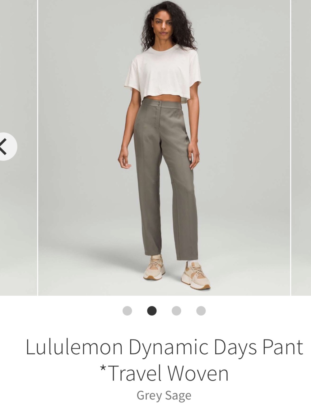 lululemon athletica Dynamic Days Pant - Grey Sage size 27